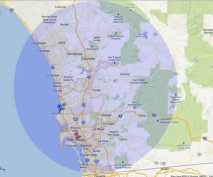 San Diego Service Map